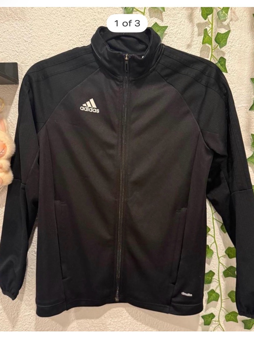 adidas Black Full-Zip Performance Jacket